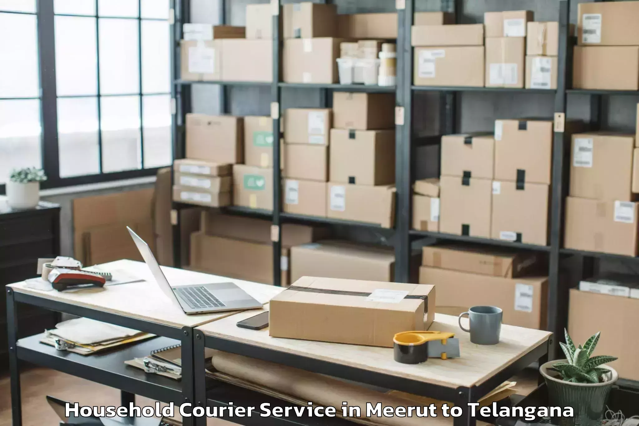 Reliable Meerut to Luxettipet Household Courier